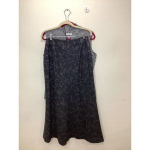 Escada Elements Grey Wool Leaf & Vine midi skirt - Size 4